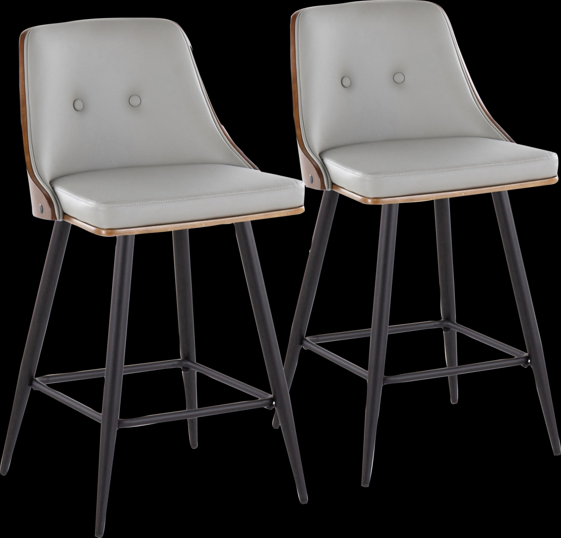 Jessaminnes II Gray Swivel Counter Height Stool, Set of 2 - Thumbnail - Image 1