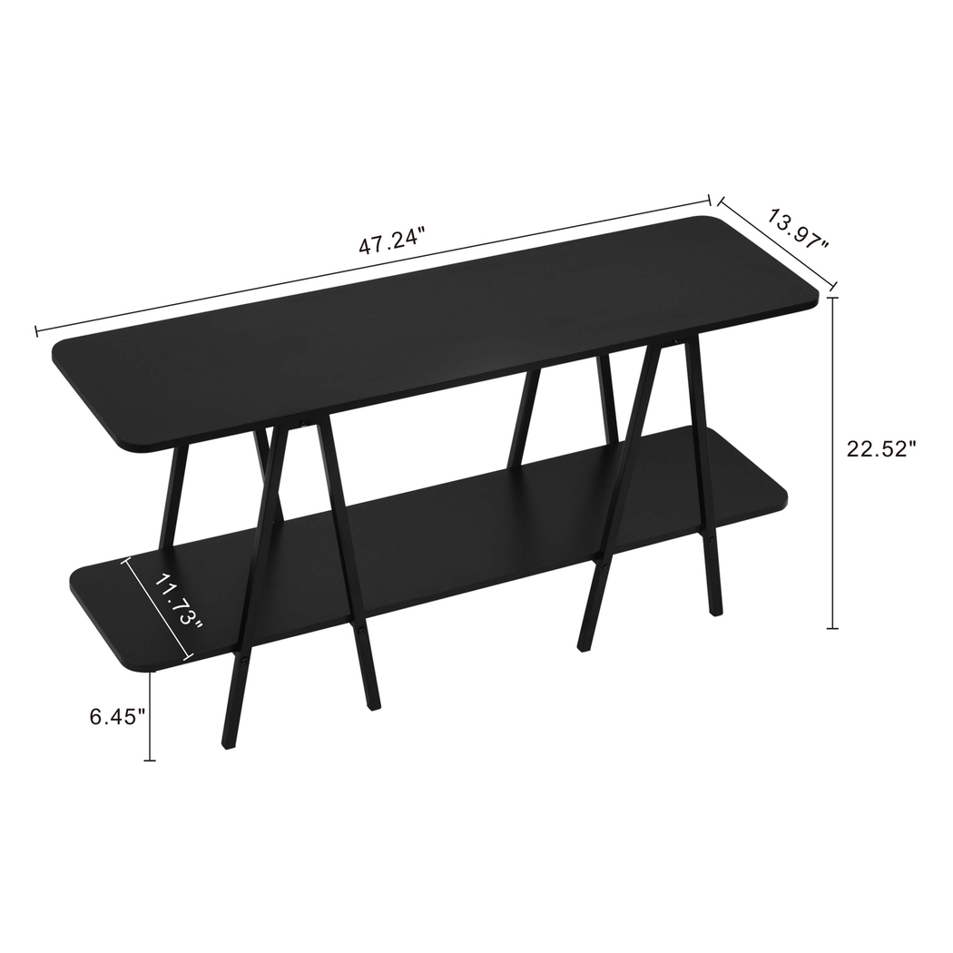 Jessee I Black Sofa Table - Thumbnail - Image 9