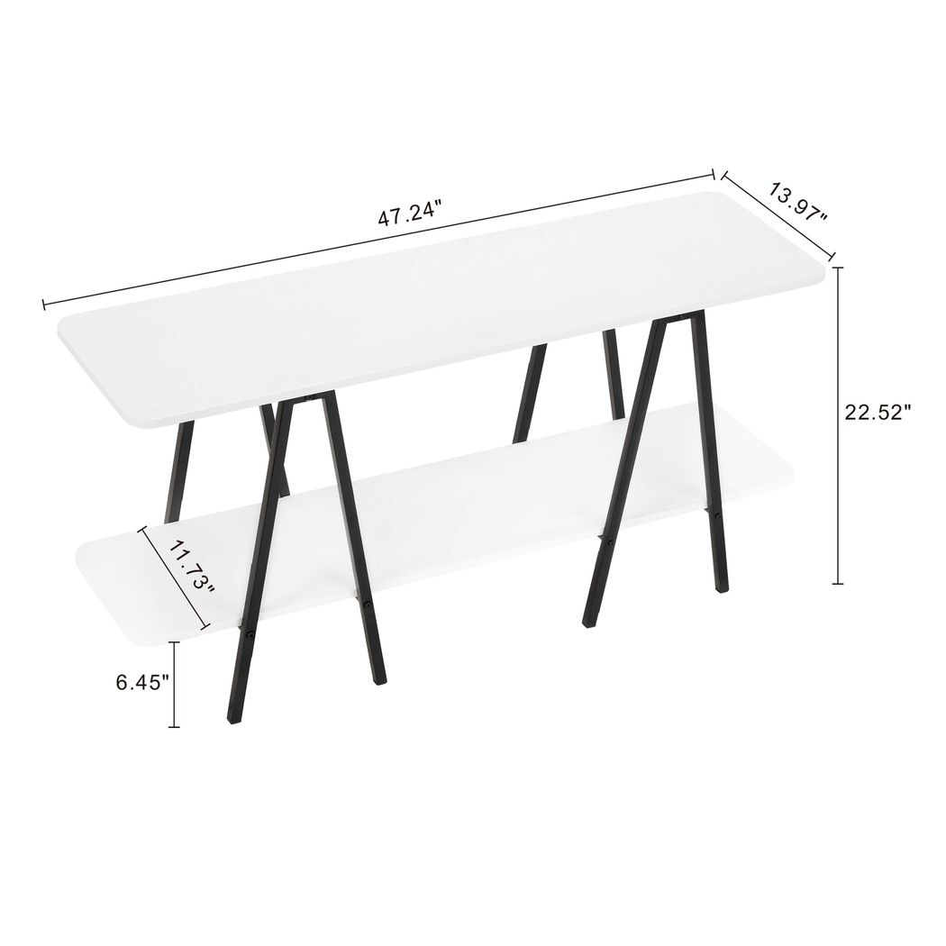 Jessee I White Sofa Table - Thumbnail - Image 9