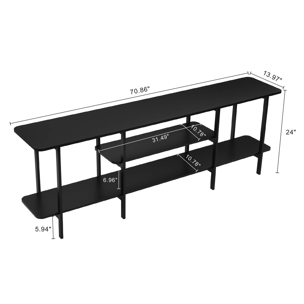 Jessee II Black Sofa Table - Thumbnail - Image 9