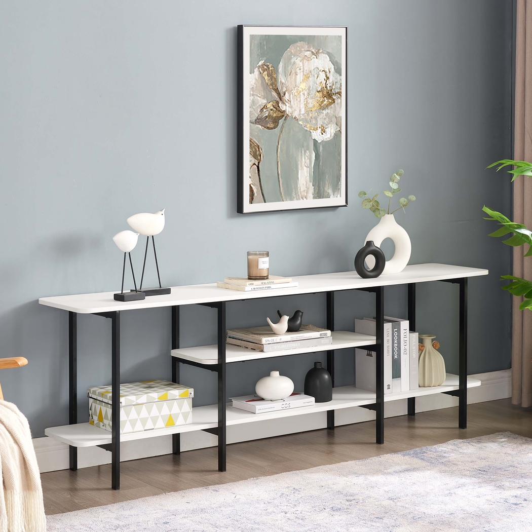 Jessee II White Sofa Table - Thumbnail - Image 2