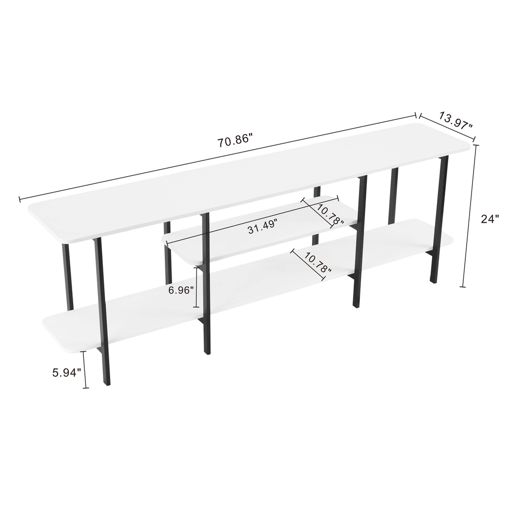 Jessee II White Sofa Table - Thumbnail - Image 10