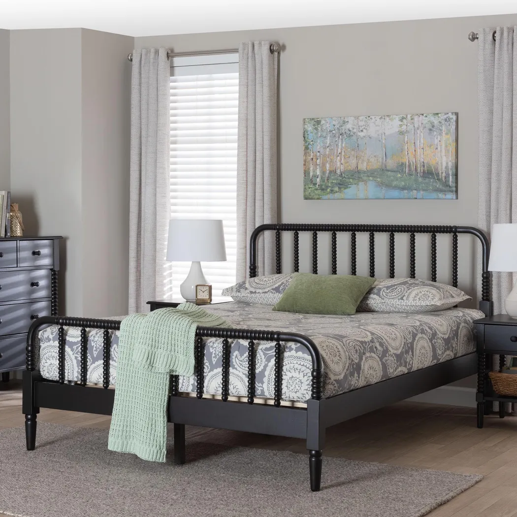 Jetexe Black Queen Bed - Thumbnail - Image 2
