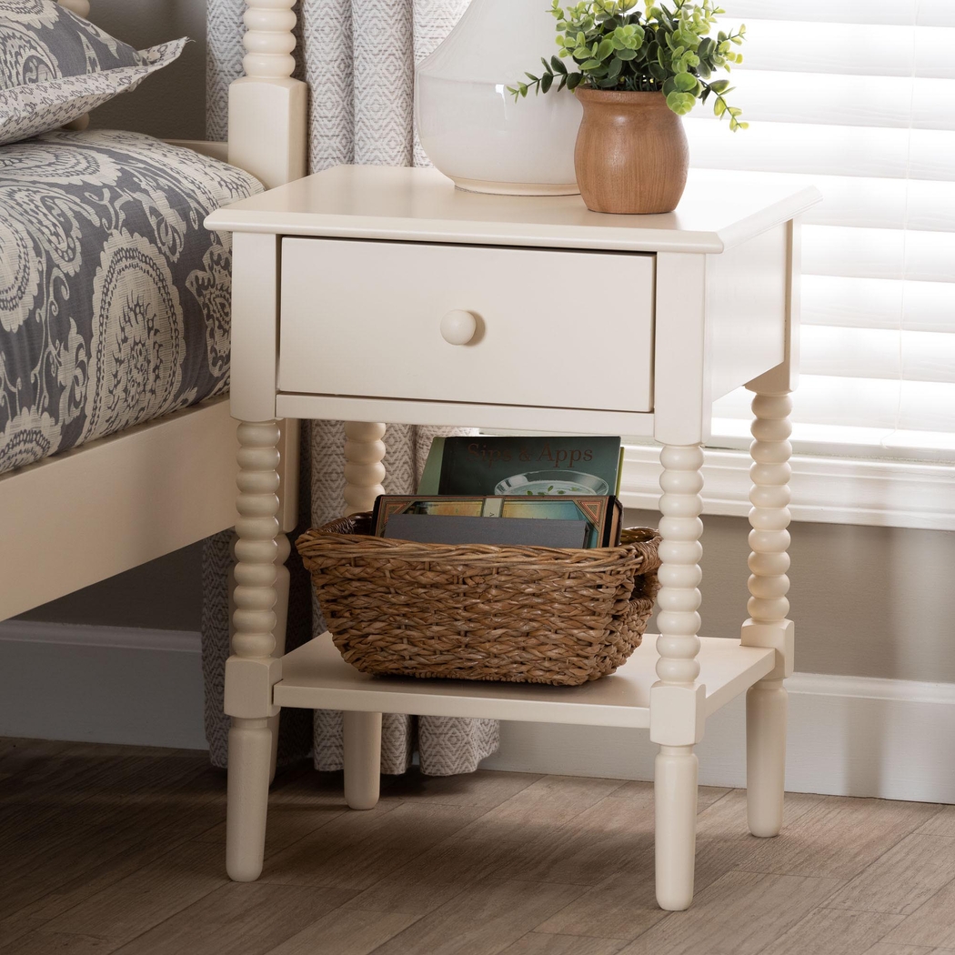 Jetexe Ivory Nightstand - Thumbnail - Image 3