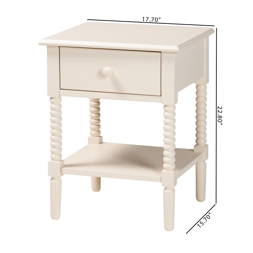 Jetexe Ivory Nightstand - Thumbnail - Image 7
