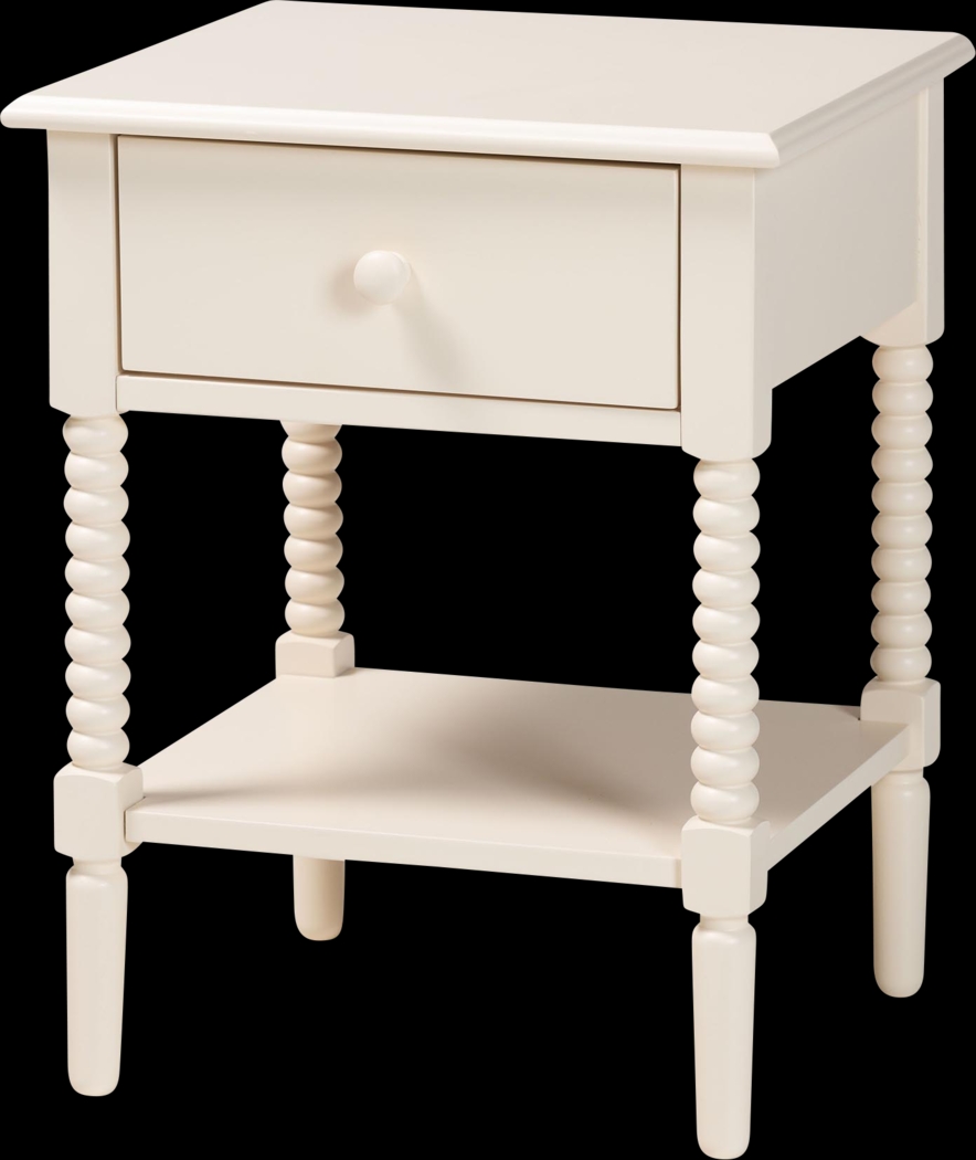 Jetexe Ivory Nightstand - Thumbnail - Image 1