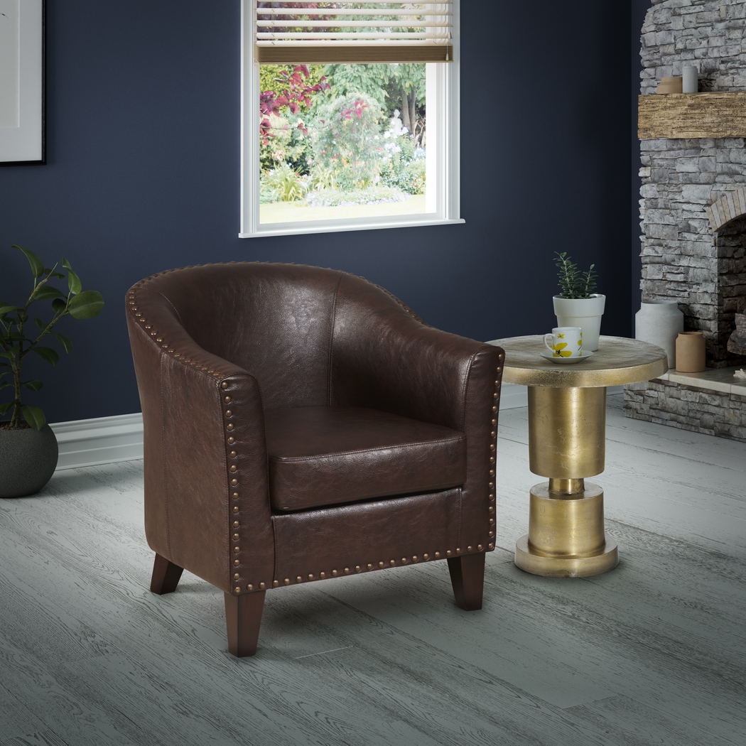 Jetha Brown Accent Chair - Thumbnail - Image 2
