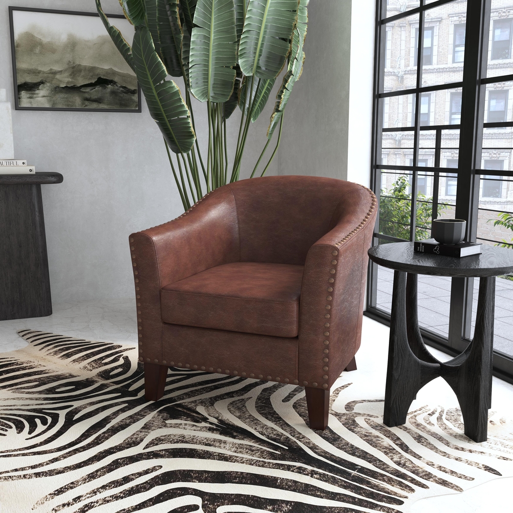Jetha Brown Accent Chair - Thumbnail - Image 3