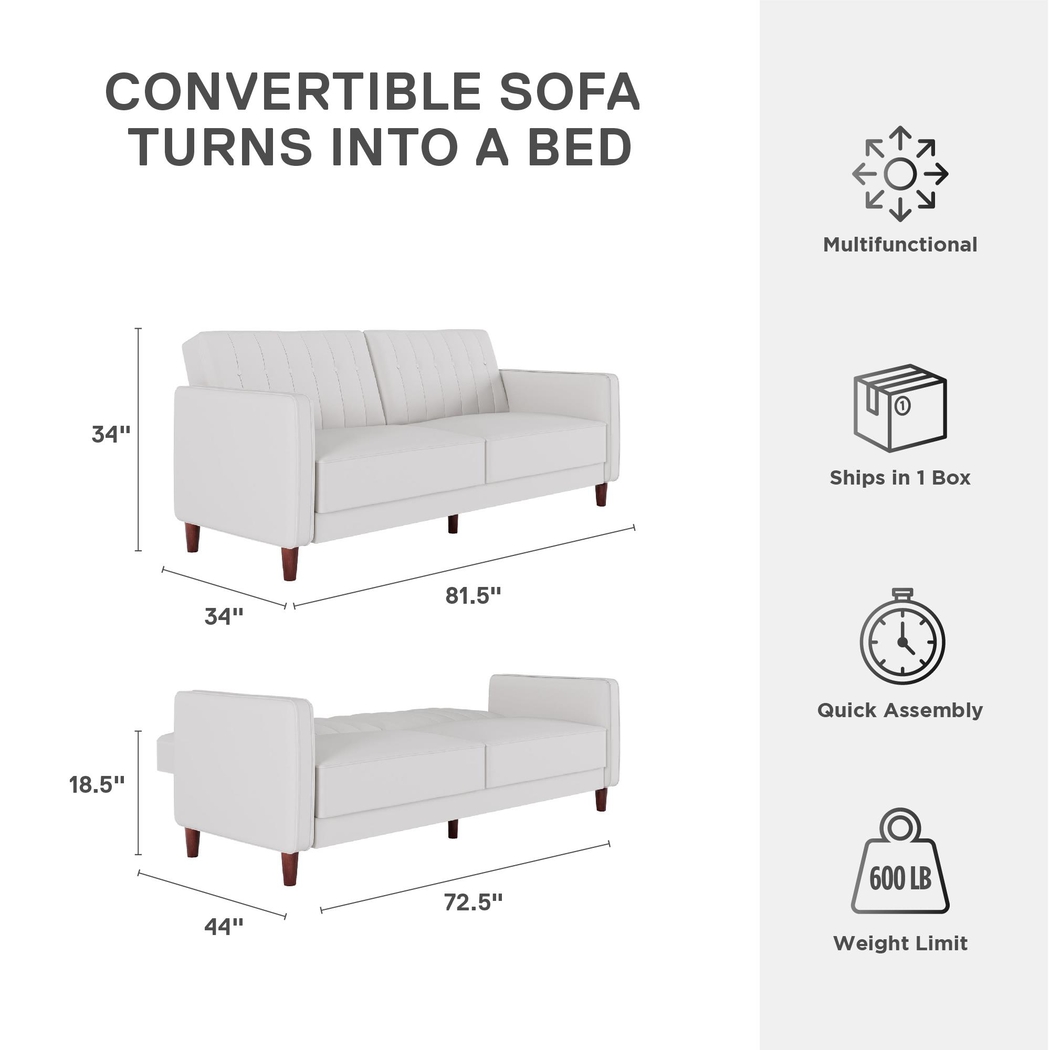 Jethar I White Futon - Thumbnail - Image 12