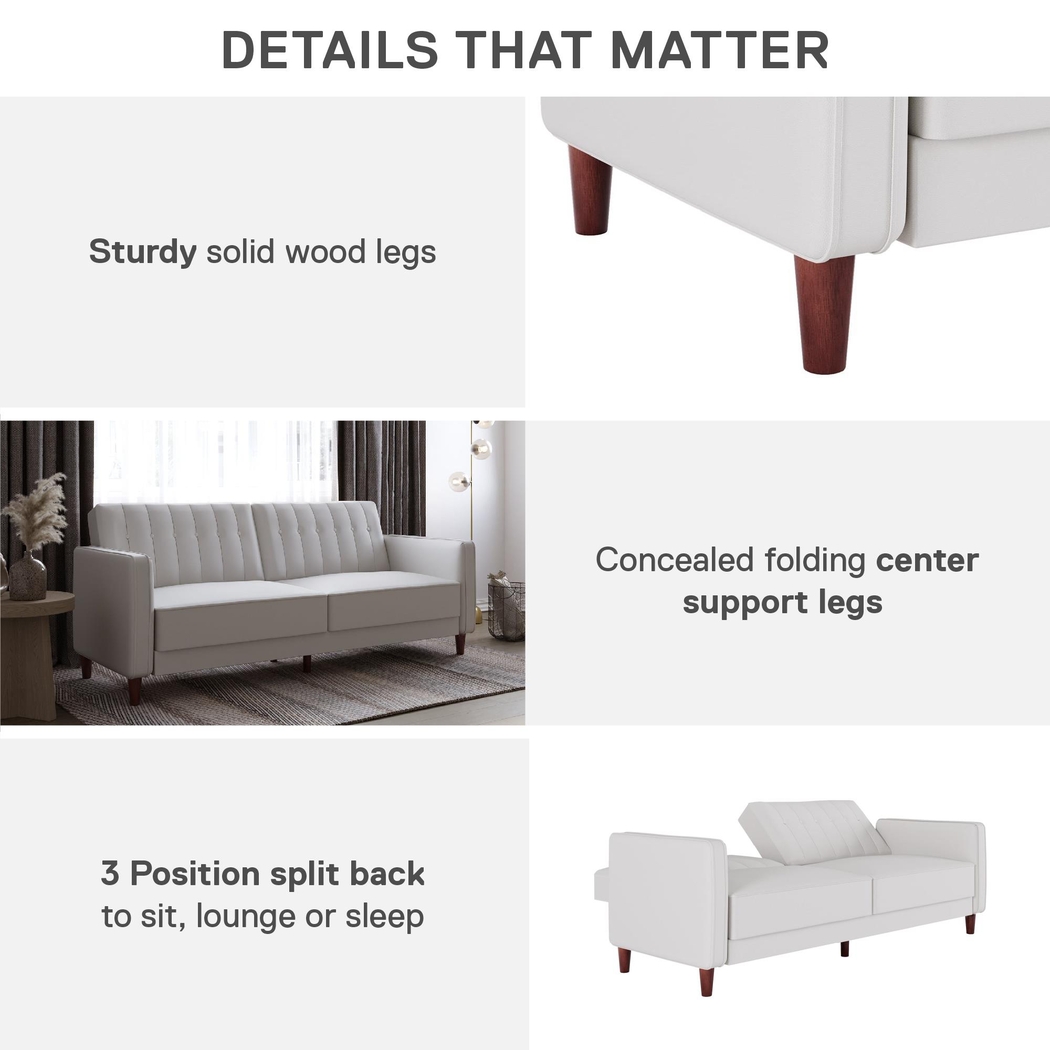 Jethar I White Futon - Thumbnail - Image 7