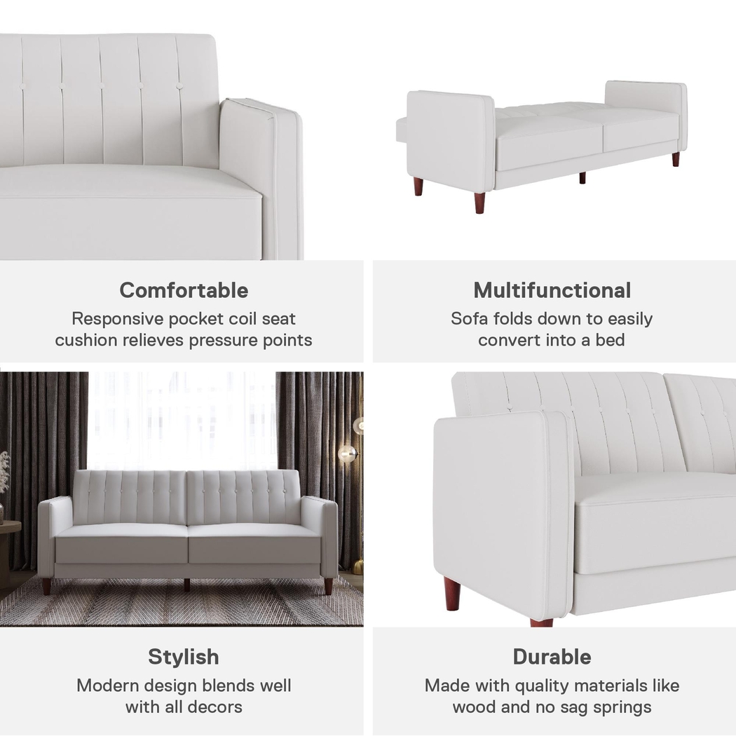 Jethar I White Futon - Thumbnail - Image 8