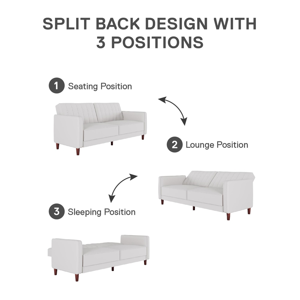 Jethar I White Futon - Thumbnail - Image 9