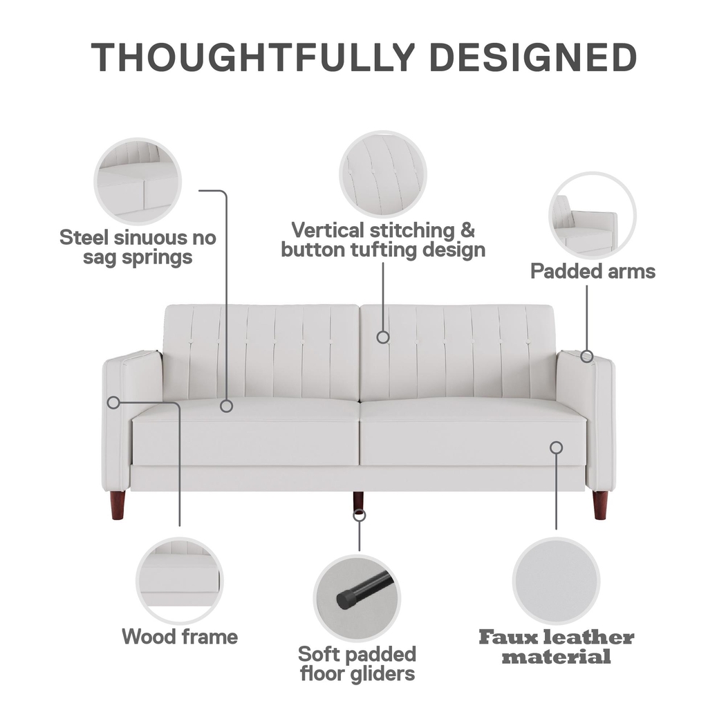 Jethar I White Futon - Thumbnail - Image 10