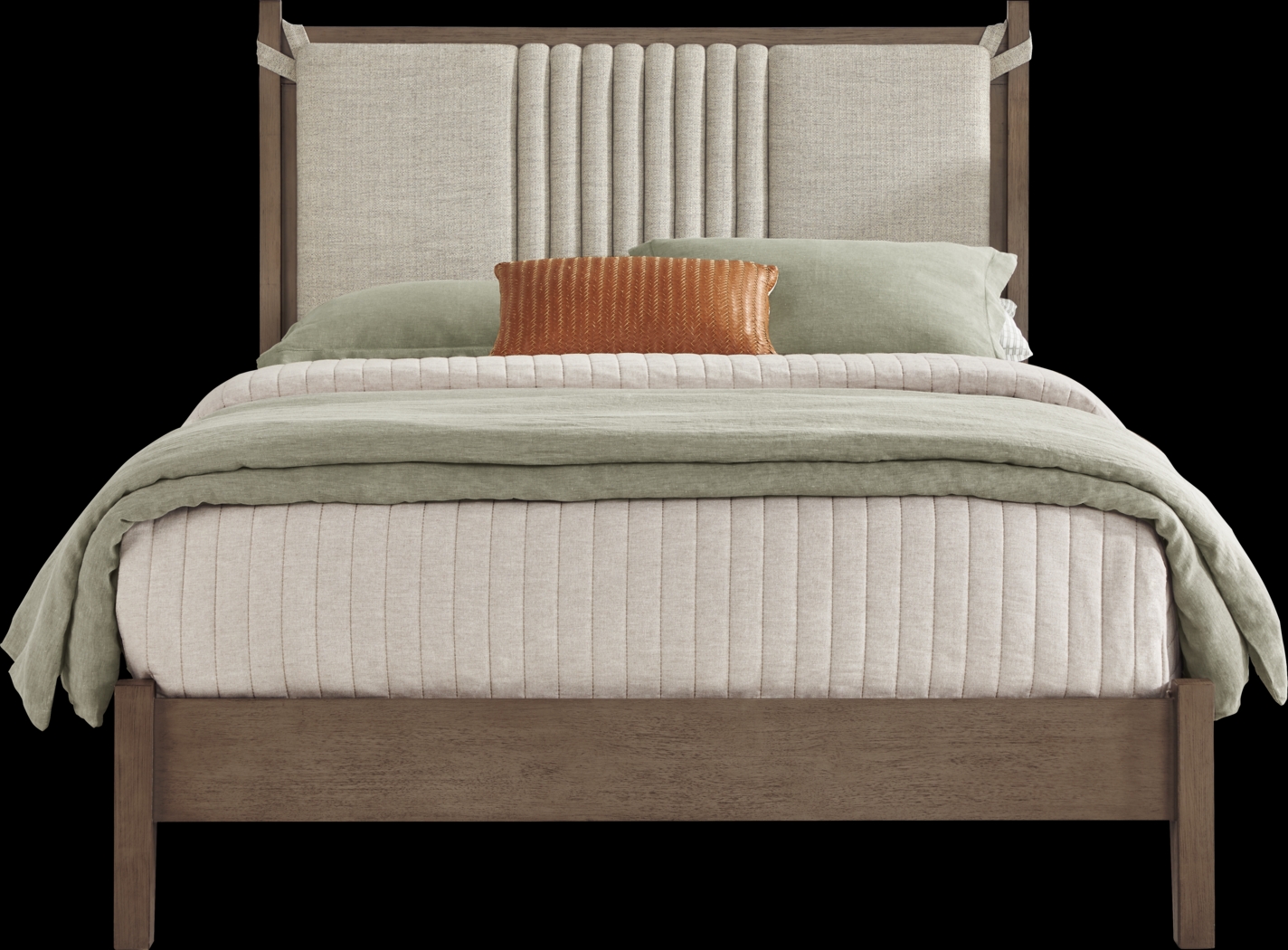 Jetty Beach Gray 7 Pc Queen Upholstered Bedroom - Thumbnail - Image 2