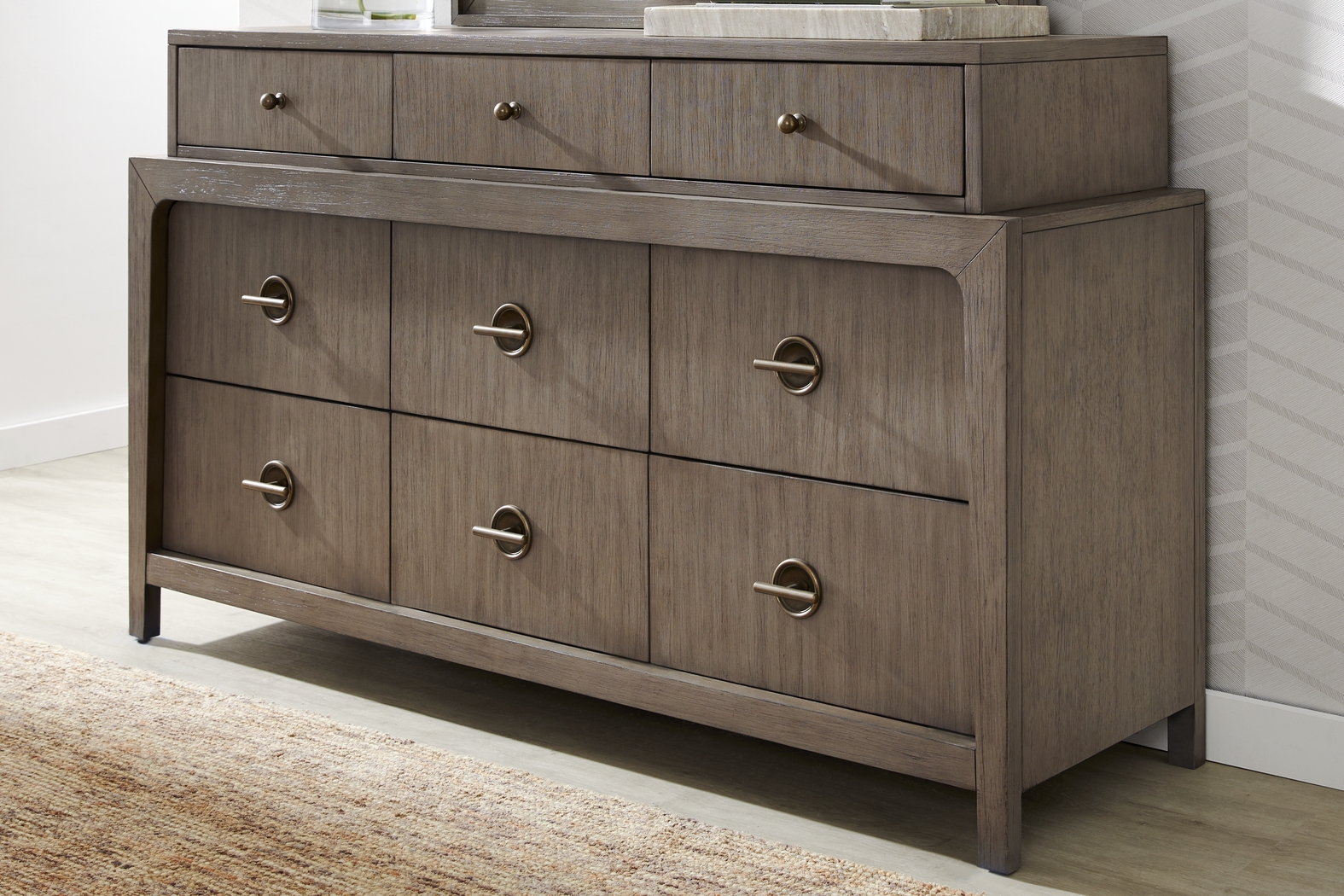 Jetty Beach Gray 7 Pc Queen Upholstered Bedroom - Thumbnail - Image 10