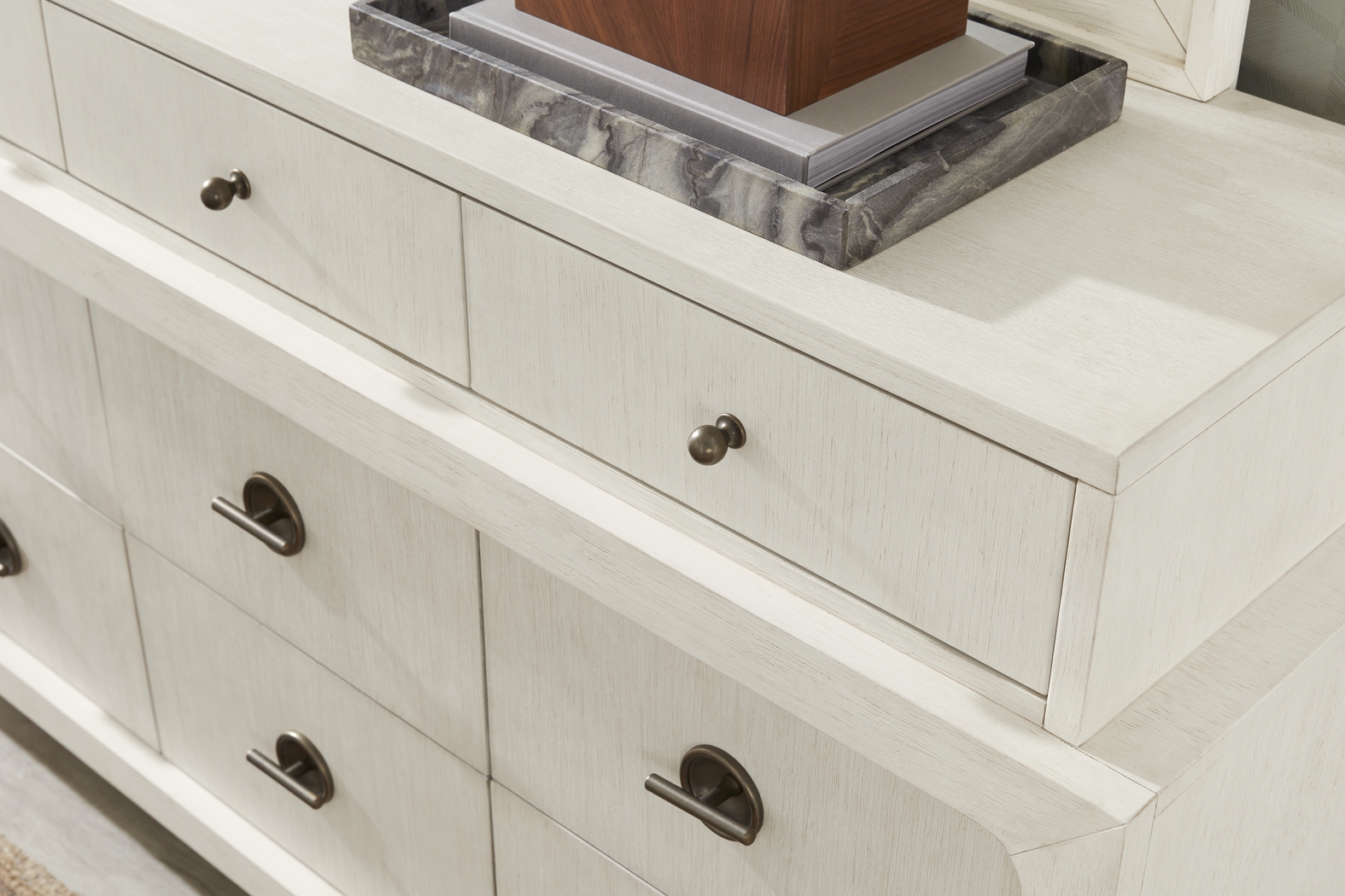 Jetty Beach White 7 Pc King Upholstered Bedroom - Thumbnail - Image 7