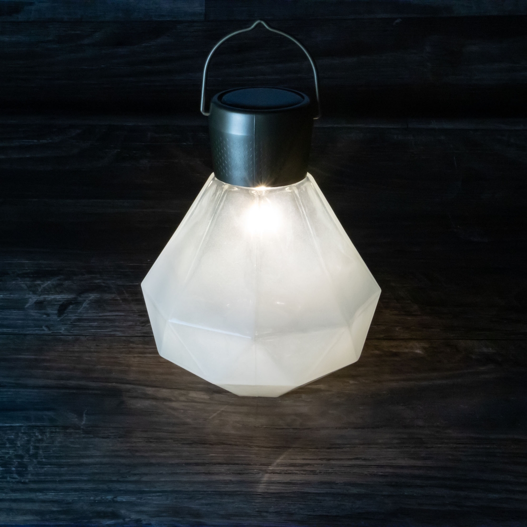 Jewel Beam White Outdoor Solar Lantern - Thumbnail - Image 5