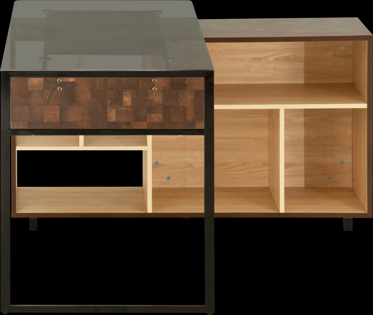 Jibale Brown L-Shaped Desk - Thumbnail - Image 6