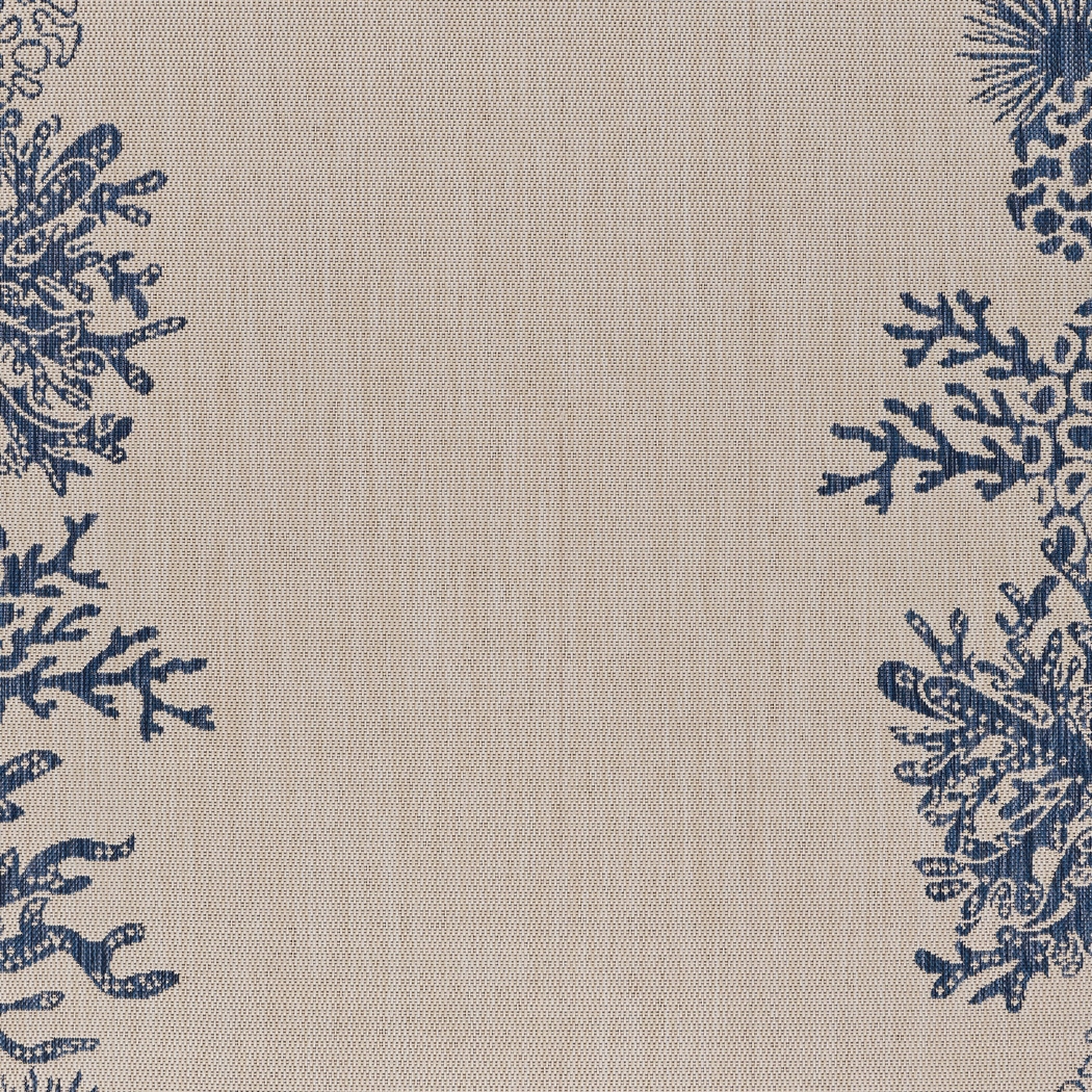 Jidama White/Blue 5'3 x 7' Indoor/Outdoor Rug - Thumbnail - Image 3