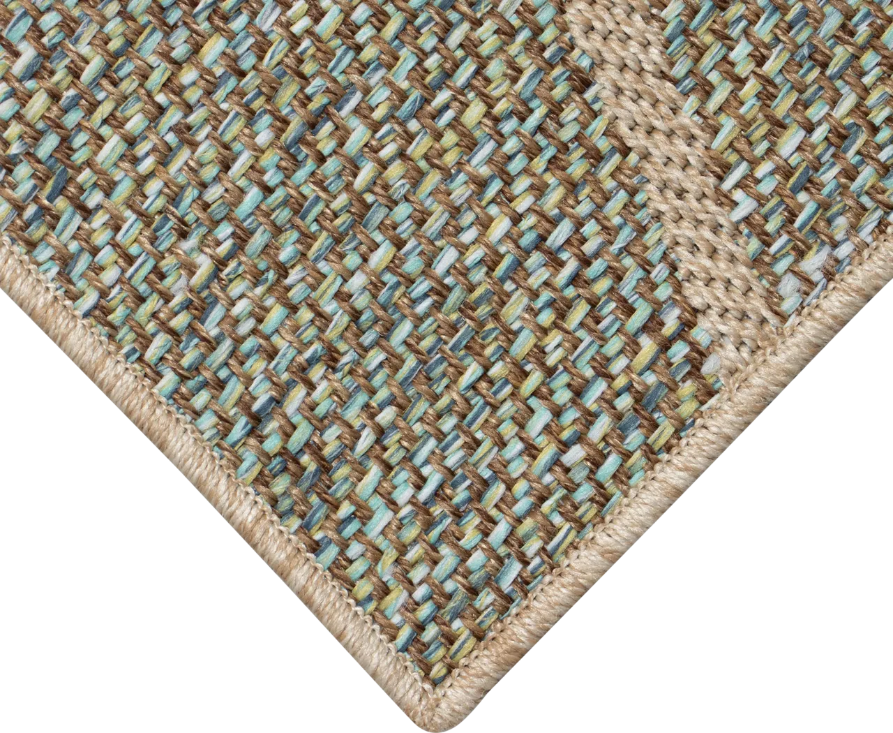 Jilaba Blue 6'6 x 9'4 Indoor/Outdoor Rug - Thumbnail - Image 3