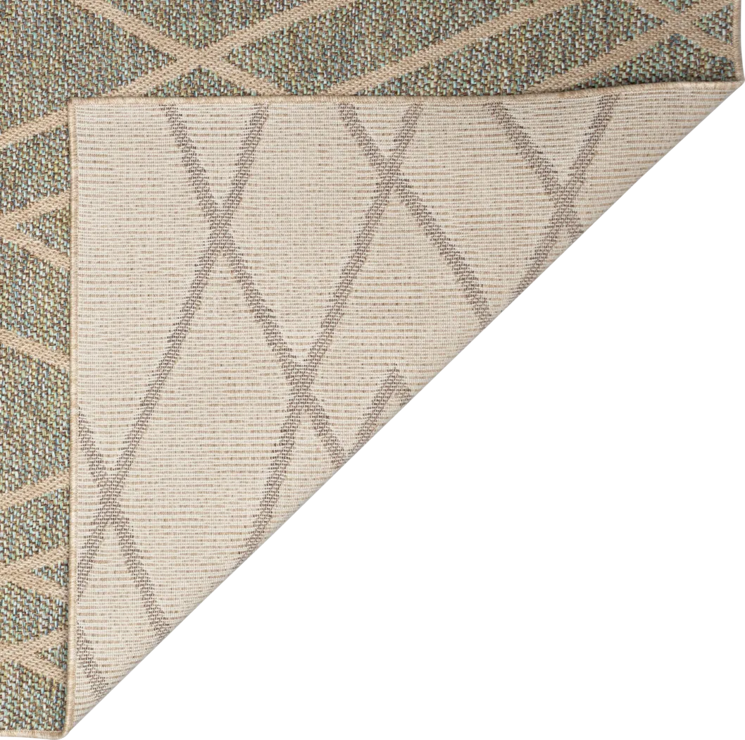 Jilaba Blue 6'6 x 9'4 Indoor/Outdoor Rug - Thumbnail - Image 4