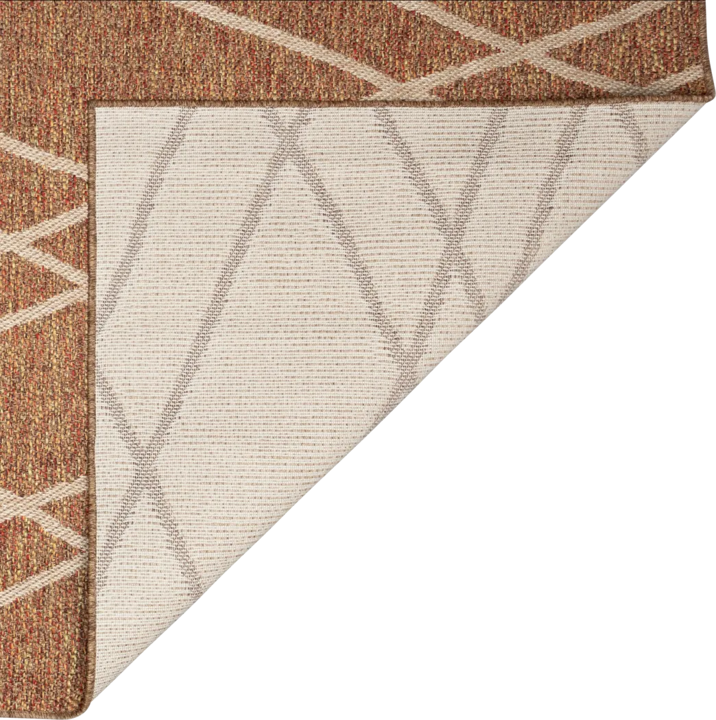 Jilaba Rust 5'3 x 7'3 Indoor/Outdoor Rug - Thumbnail - Image 4