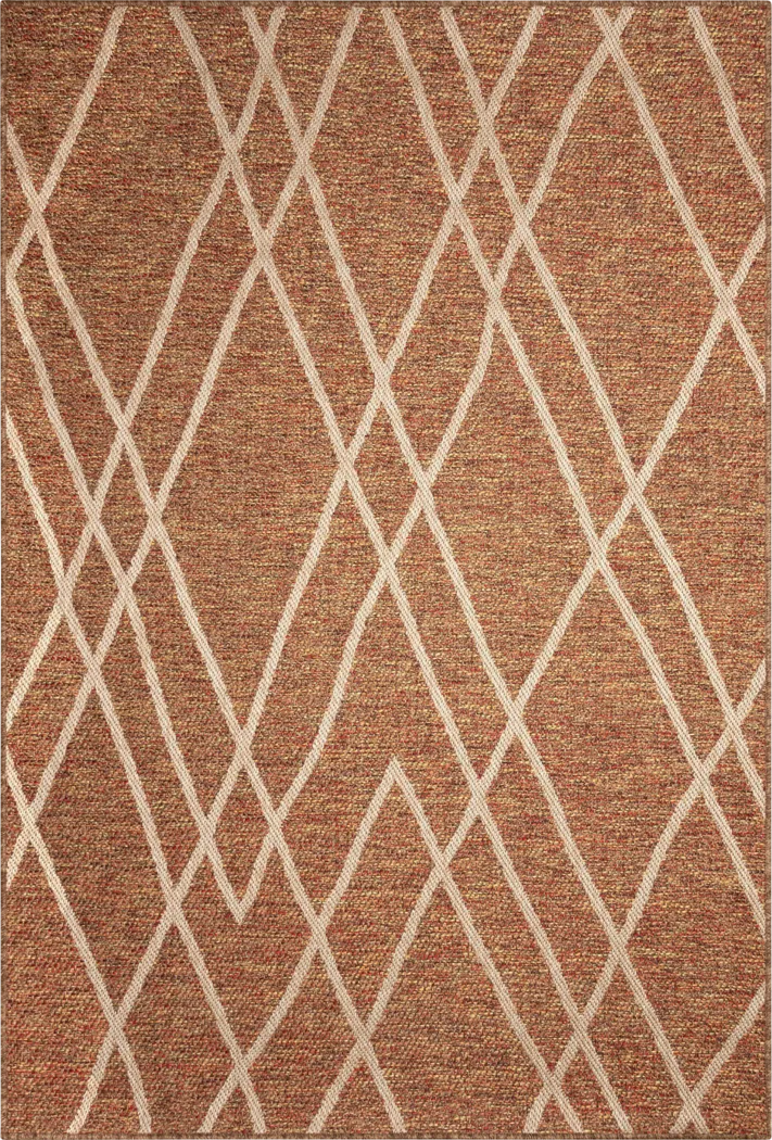 Jilaba Rust 5'3 x 7'3 Indoor/Outdoor Rug - Thumbnail - Image 1
