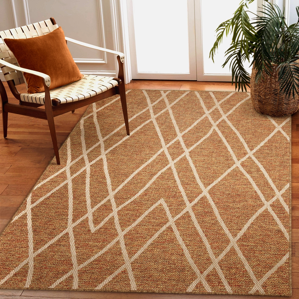 Jilaba Rust 6'6 x 9'4 Indoor/Outdoor Rug - Thumbnail - Image 7