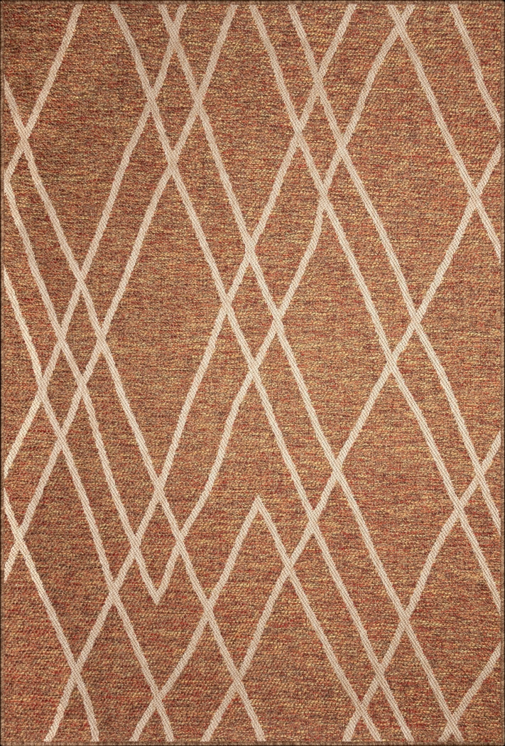 Jilaba Rust 6'6 x 9'4 Indoor/Outdoor Rug - Thumbnail - Image 1