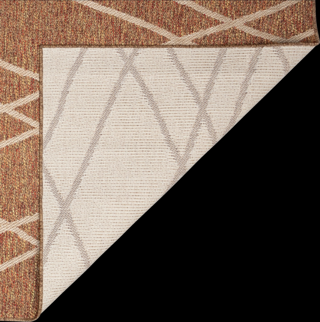 Jilaba Rust 7'10 x 9'10 Indoor/Outdoor Rug - Thumbnail - Image 4