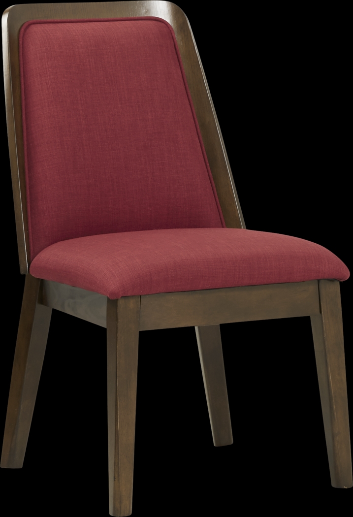 Jilly Burgundy Side Chair - Thumbnail - Image 1