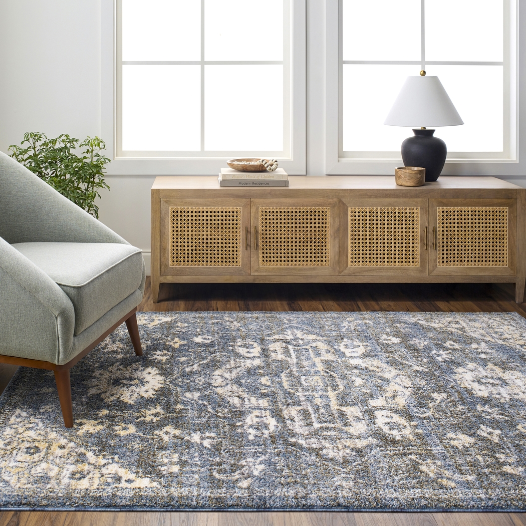 Jilria Blue 7'10 x 10' Area Rug - Thumbnail - Image 2