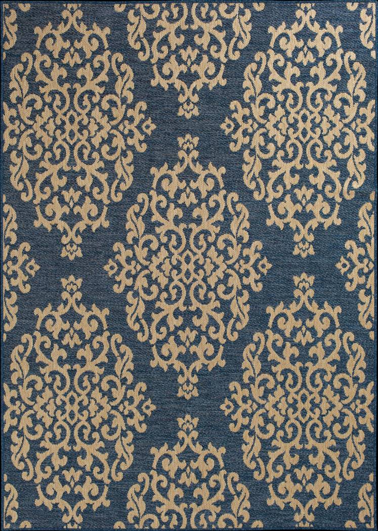 Jimelle Blue 5'3 x 7'7 Indoor/Outdoor Rug - Thumbnail - Image 1