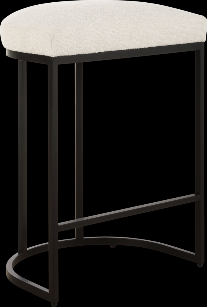 Jimin White Counter Stool - Thumbnail - Image 1