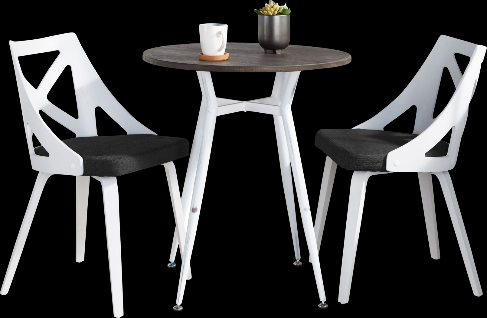Jiwa Charcoal 3 Pc Dining Set - Thumbnail - Image 1