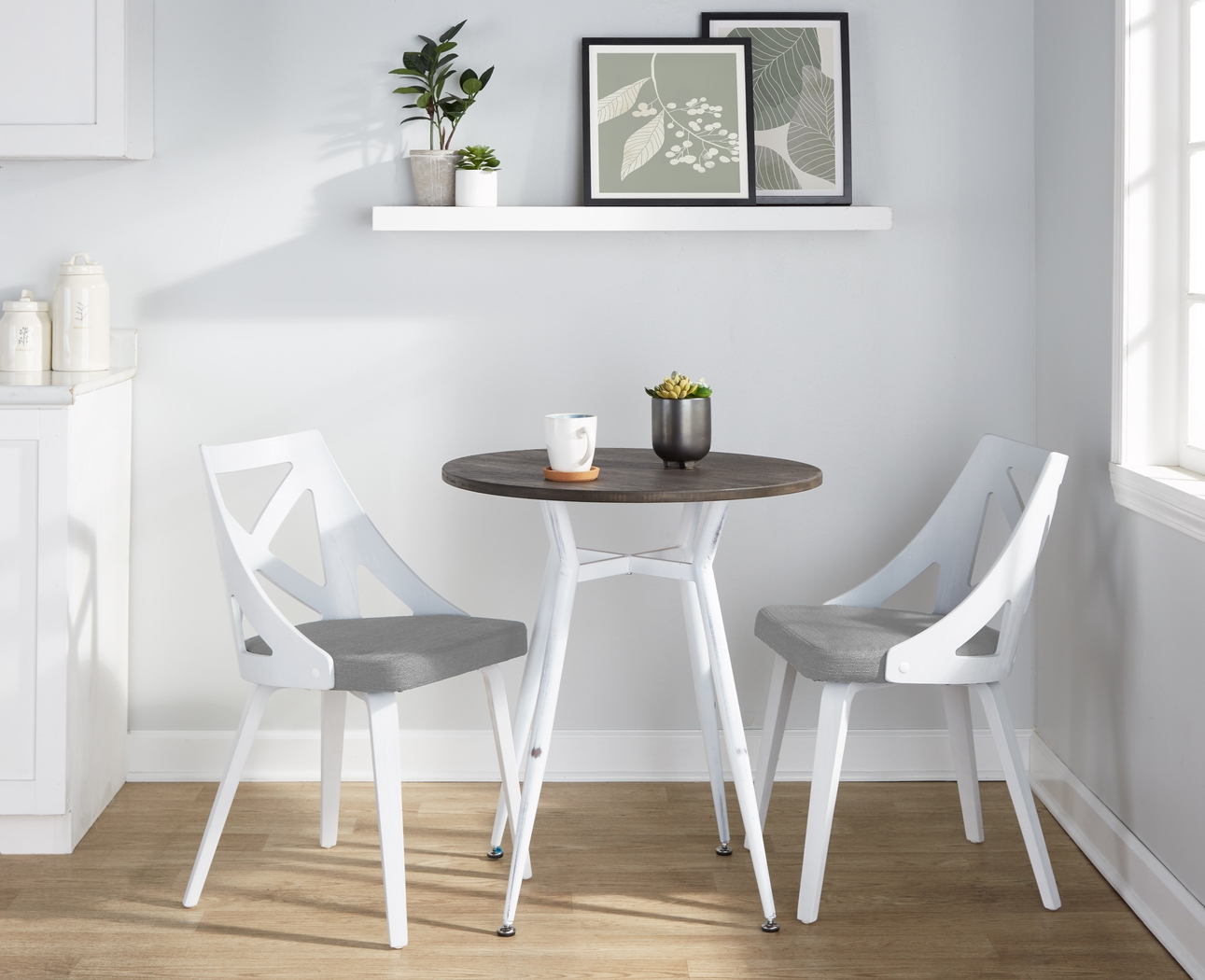 Jiwa Light Gray 3 Pc Dining Set - Thumbnail - Image 3