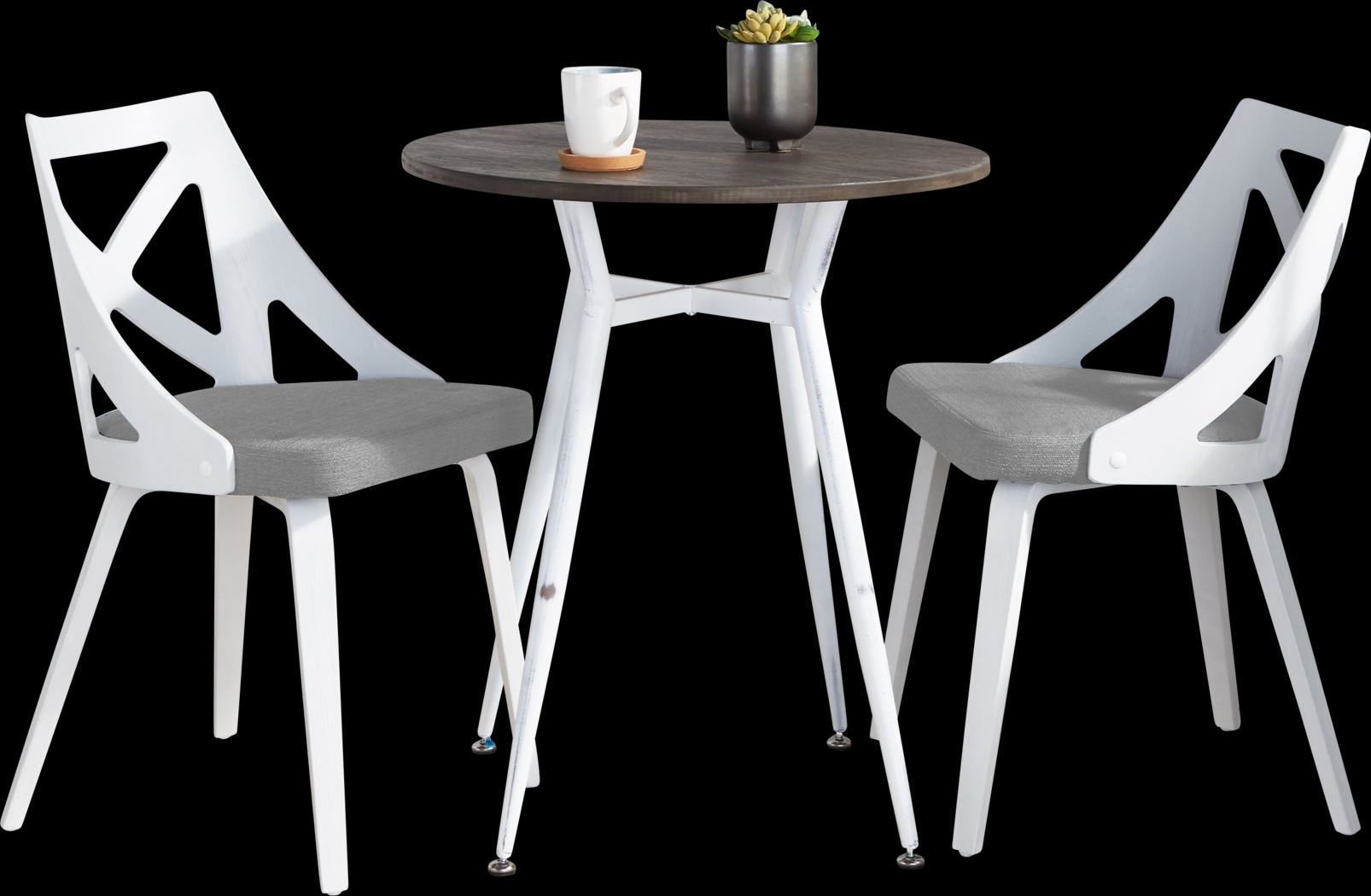 Jiwa Light Gray 3 Pc Dining Set - Thumbnail - Image 1