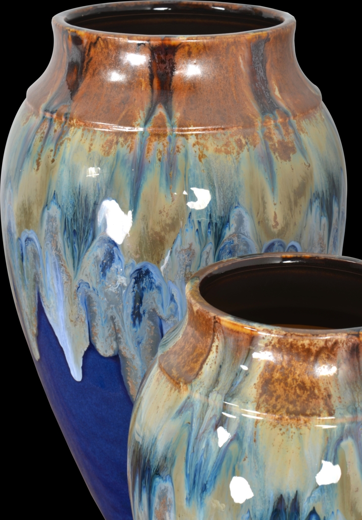 Jodelie Blue Vase, Set of 2 - Thumbnail - Image 3