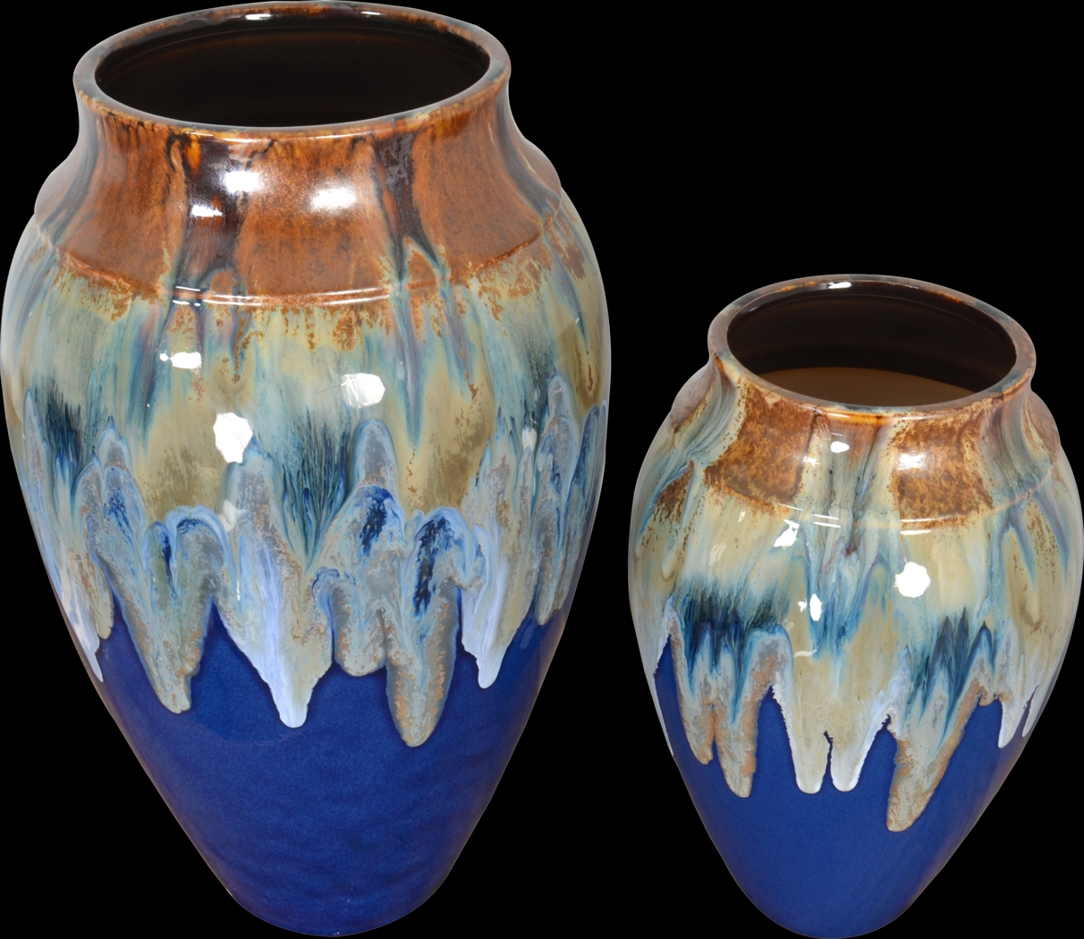 Jodelie Blue Vase, Set of 2 - Thumbnail - Image 4