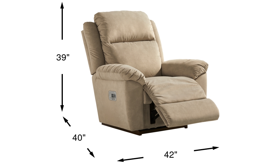 La-Z-Boy Joel III Buff Beige Knitted Dual Power Recliner | Rooms to Go