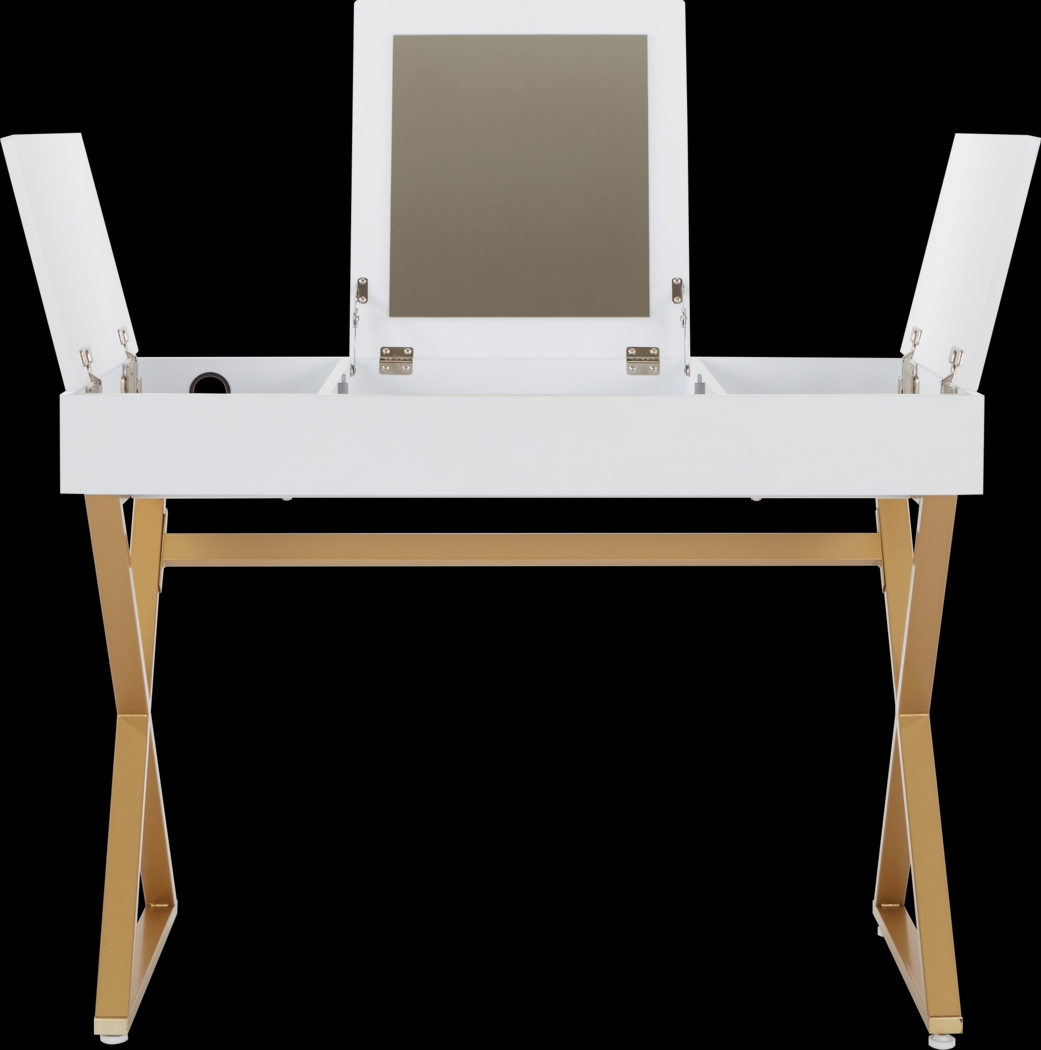 Joelette White Vanity Desk - Thumbnail - Image 3