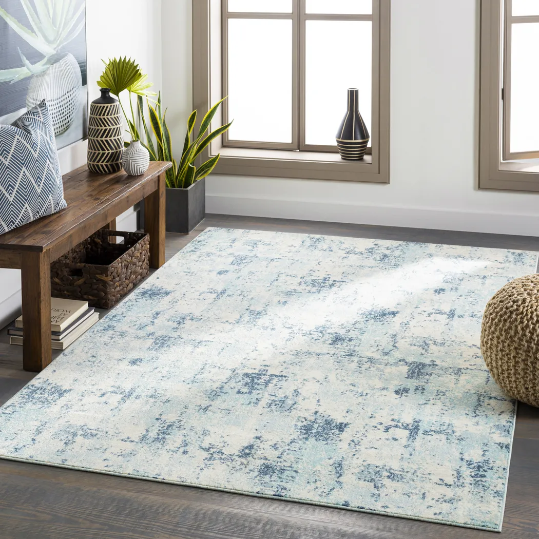 Joely Aqua 8'10 x 12' Indoor/Outdoor Rug - Thumbnail - Image 2