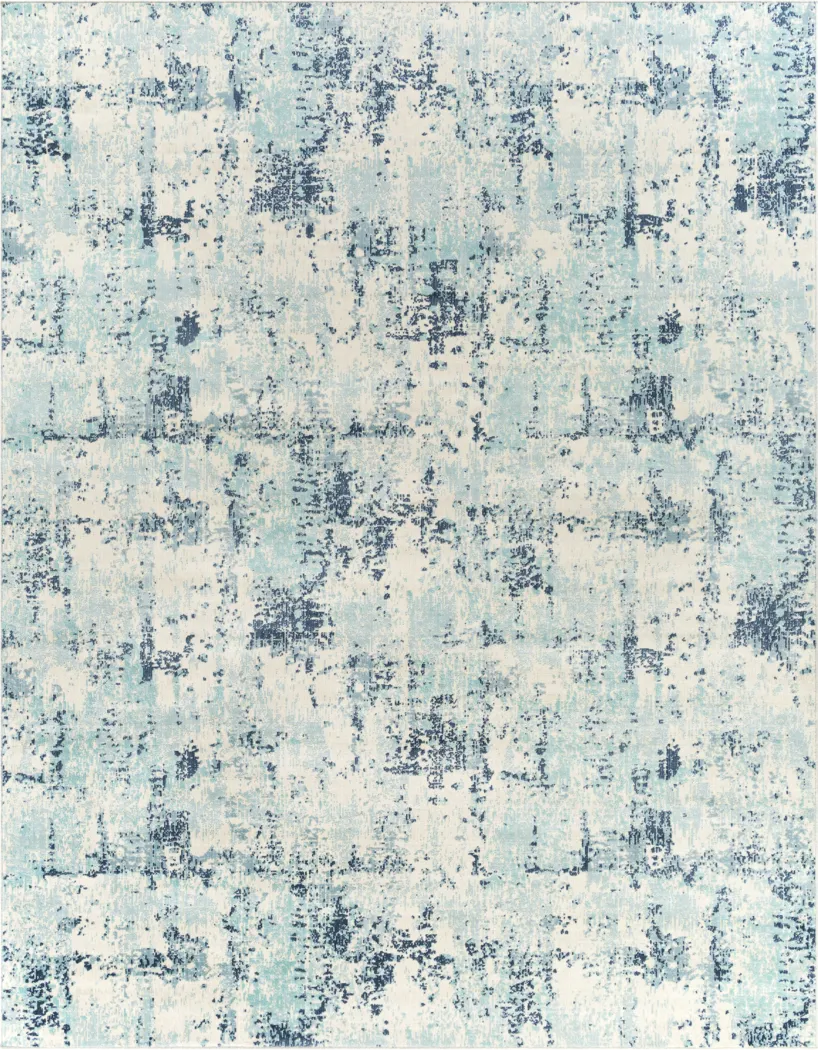 Joely Aqua 8'10 x 12' Indoor/Outdoor Rug - Thumbnail - Image 1