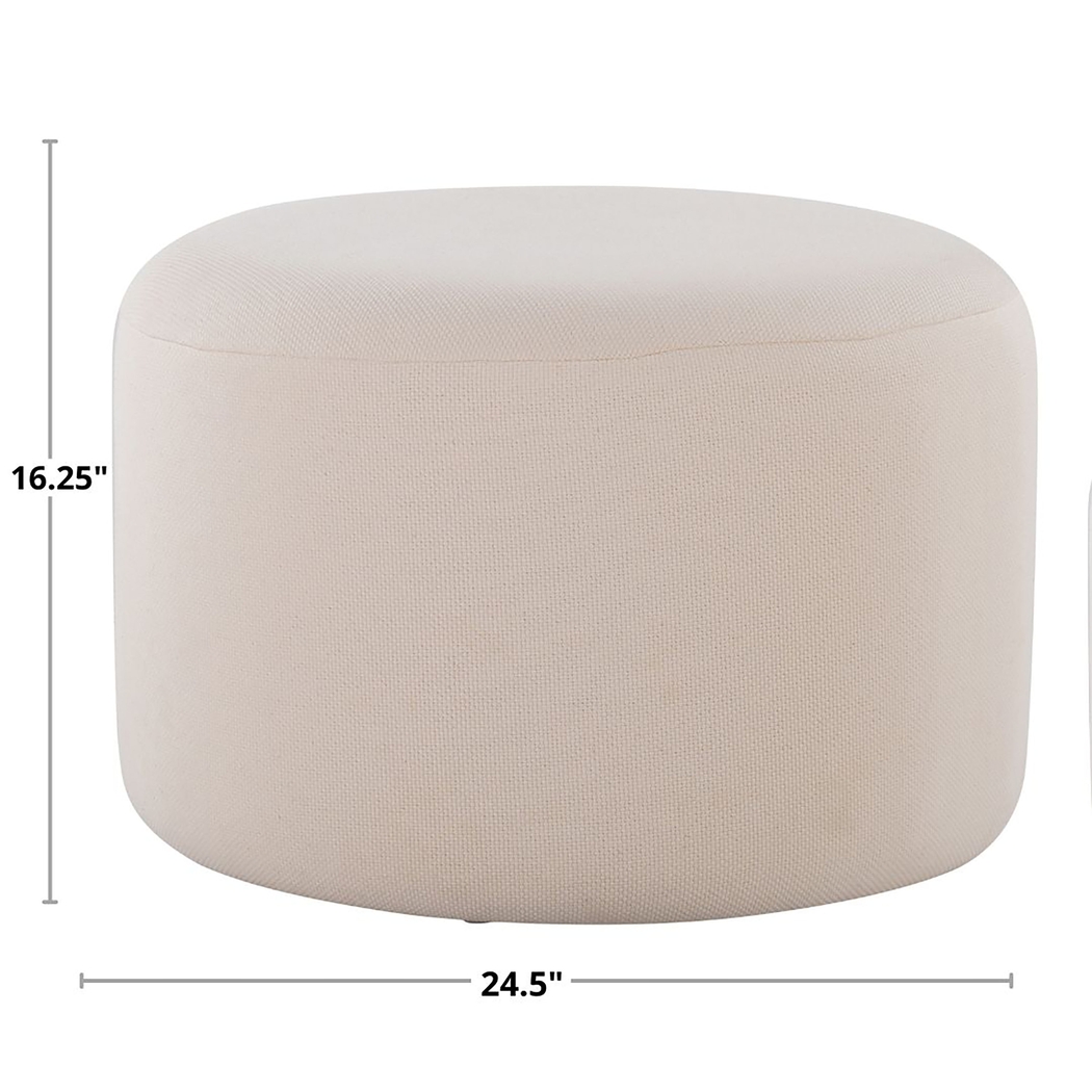 Johnette Beige Pouf - Thumbnail - Image 5