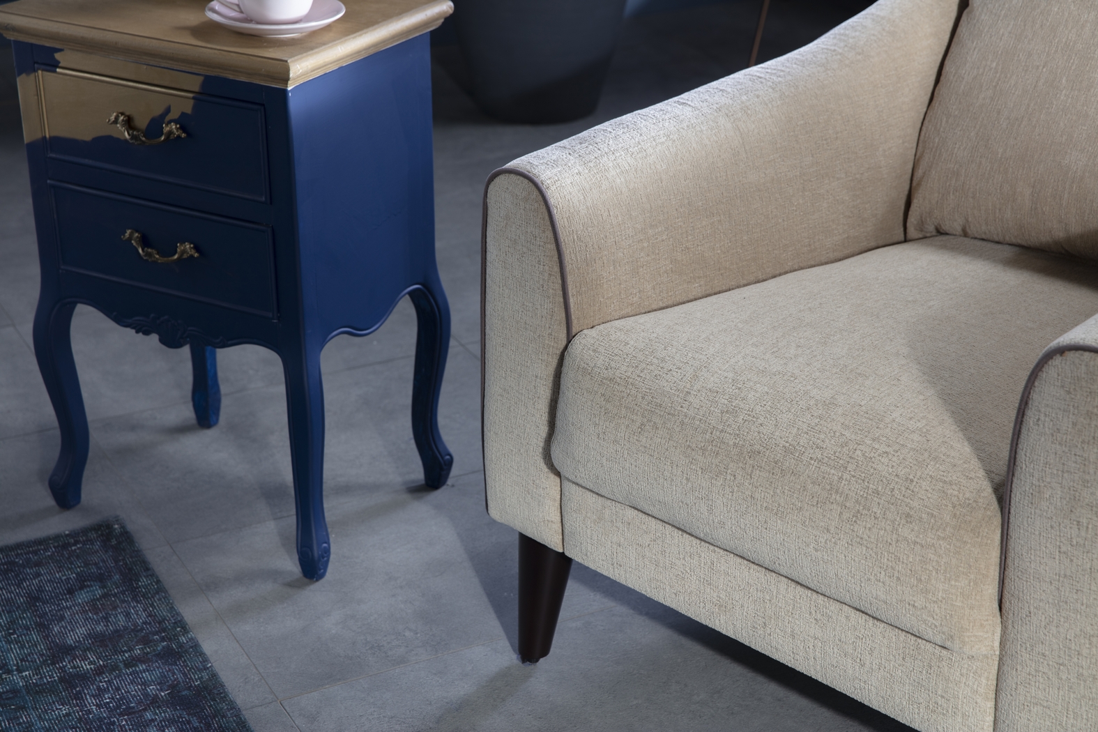 Johnstoun Beige Accent Chair - Thumbnail - Image 6