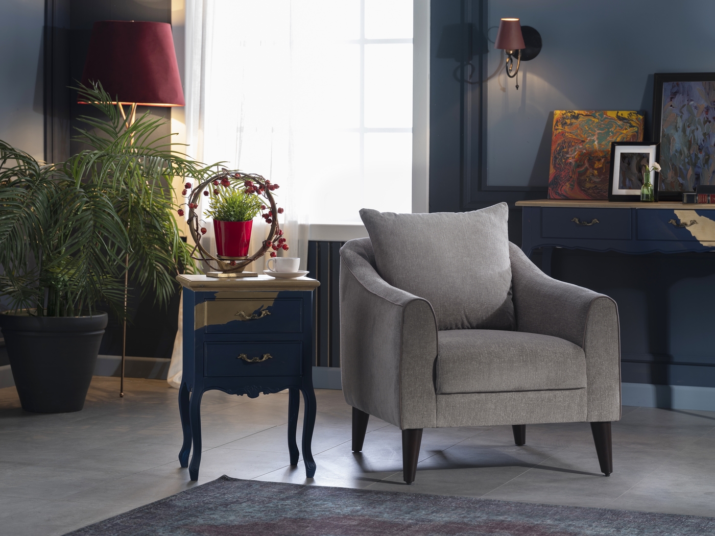 Johnstoun Gray Accent Chair - Thumbnail - Image 3