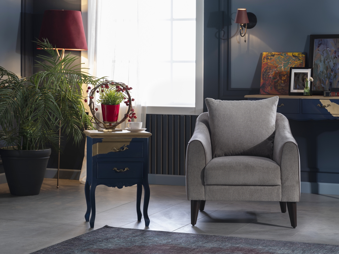 Johnstoun Gray Accent Chair - Thumbnail - Image 4
