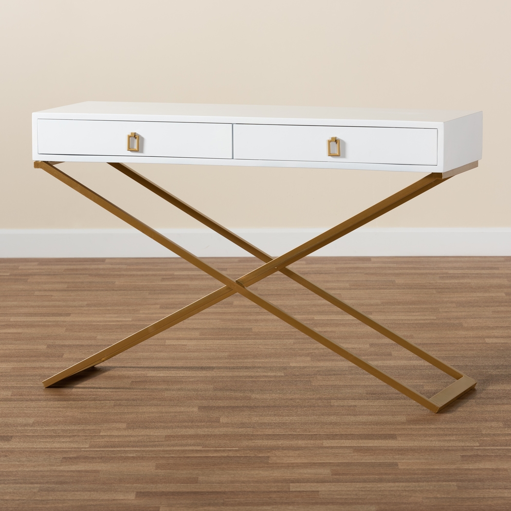 Joien White Sofa Table - Thumbnail - Image 9