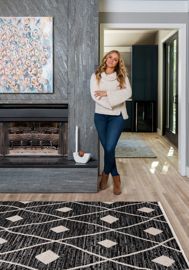 Jolcona Black 7'10 x 10'1 Rug - Thumbnail - Image 3