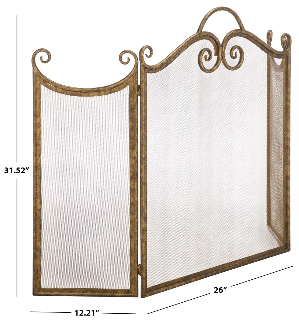 Jolmuse Brass Fireplace Screen - Thumbnail - Image 4